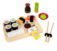 Kustimantu Juego de Sushi, Juego de Juego de Sushi de Madera,Juego de Cocina Creativo como simulado - Falso de Sushi Hecho a Mano, Placer imaginativo para niños y niñas en una sala de