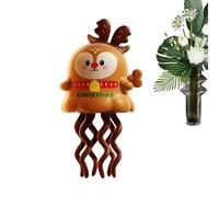 Kustimantu Juguete de calamar bailando, diseño navideño, juguete para el tiempo del vientre con mecanismo de tracción, juego sensorial interactivo para la promoción temprana con motor de cuerda para