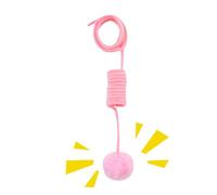Kustimantu Juguete de primavera para , juguete de enriquecimiento para de vivienda, pelota interactiva para colgar, juguete para con cuerda, juguete flexible para practicar