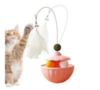 Kustimantu Juguetes para gatos | Caña de plumas automática con bolas de caldera, juguete de ejercicio para gatos - para gatitos pequeños, medianos, grandes, patios, porches, jardines, césped, interior