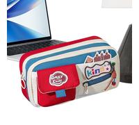 Kustimantu Kits | De Lápices, De Pluma Retro De Gran Capacidad con Cremallera para Suministros Lápices De Fieltro Maestros Viaje Mujeres | para Dibujo, Color, Maquillaje, Marcadores, Lac