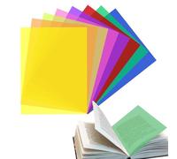 Kustimantu Láminas de colores para dislexia, láminas de color como ayuda para la lectura, formato A4, 8 unidades, filtro de color, ayuda para la claridad y la relajación
