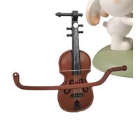 Kustimantu Modelo de violín en miniatura, figura modelo de violín, decoración del hogar, estatua de violín, decoración de escritorio, instrumento musical en miniatura, adorno de violín para niños