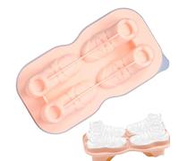 Kustimantu Molde para hacer cubitos de hielo, moldes de silicona para cócteles con diseño de zapatos, accesorios para barba, fácil extracción, almacenamiento en congelador, utensilios de cocina para