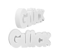 Kustimantu Moldes de letras | moldes tradicionales de yeso de la suerte de Alemania | silicona antiadherente moldes reutilizables para decoración de yeso proyectos de manualidades manualidades