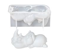 Kustimantu Moldes de silicona para velas, moldes para hacer velas en 3D, formas de animales flexibles, moldes de silicona reutilizables de alta precisión para proyectos de manualidades de resina epoxi