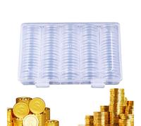 Kustimantu Monedero de Colección - Estuche de Colección para Monedas de 27 mm | Organizador De Protección Con Junta Impermeable Para Museo Casa Sala Dormitorio Viajes Subastas