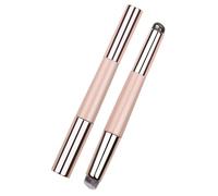 Kustimantu Pincel de matorral labial, cepillo de labios de silicona - Aplicadores de labios reutilizables | Diseño de doble cabeza reutilizable portátil portátil para mujeres hombres cosméticos cutre