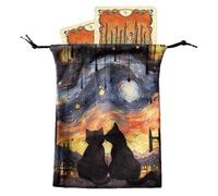 Kustimantu - Piojos de cartas de tararot, bolsas para tarjetas de tarot | Bolsa de almacenamiento para dados 13 x 18 cm, funda protectora del puente, joyas con una bolsa para los amantes de, f, Se