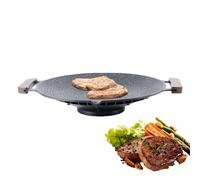 Kustimantu Plancha Parrilla BBQ - Sartenes de Camping para Cocinar con Asas | Plancha Antiviento para Saltear Cocina Interior Viajes Barbacoa Exterior
