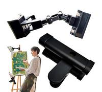 Kustimantu Portacepillos para caballete ajustable | Soporte de papel de artista giratorio y flexible, accesorios versátiles para pinceles, varillas, acuarela y lápices artísticos