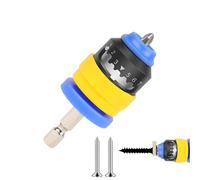 Kustimantu - Portapuntas de destornillador magnético ajustable de 7 niveles para profundidad de tornillo, adaptador de enchufe hexagonal para Placo Garage Taller Taladro atornillador eléctrico