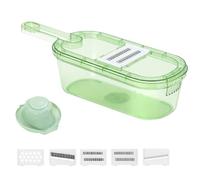 Kustimantu Rallador de verduras multifunción para cocina, cortador de verduras multifuncional, accesorio de cocina antideslizante con contenedor para repollo, patata, zanahoria y cebolla