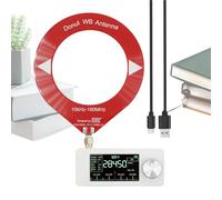 Kustimantu Receptor De Radio - Receptor De Radio FM - Reproductor Compacto con Pantalla IPS HD USB LSB Am Y Antena 4.8 cm para Autocaravana Casa Cine Camion