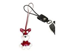 Kustimantu Schnauzer -Ornament, Schnauzer Schlüsselbund -Charm - Rucksack Charmedekoration Anhänger,vielseitig liche, Haustierliebhabersammlung, exquisites Geldbörsenschmuck zum Reisen, rojo, Siehe