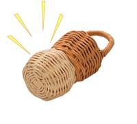 Kustimantu Sonajeros de bebé | Campanas trenzadas de ratán seguro | Desarrollo Naturaleza Campana de Mano Juego para Bebé Jugar | Hogar Navidad Cuna Niña Niño Cochecito