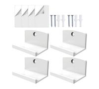 Kustimantu Soporte De Pared De Discos | Soporte Acrílico De 4 Piezas - Pared Para Discos Vinilo | Para Álbumes Objetos de Colección Dormitorio Sala Cómics Biblioteca