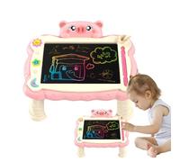 Kustimantu Tableta de Escritura LCD - Tablero de Dibujo para Niños Pequeños,Materiales de Arte Portátiles para Niños, Pizarra Reutilizable con Soporte para Práctica de Escritura
