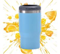 Kustimantu Taza de café de viaje, vaso de café aislado - Taza enfriadora de acero inoxidable de 14 oz con tapa - Accesorios para beber, taza de agua, taza de helado de café a