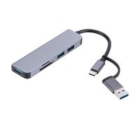 Kustimantu Type C Hub para teléfono, separador USB para ordenador portátil - Adaptador de cubo de ordenador portátil multifuncional - Herramienta de datos de alta velocidad de 10 cm, muelle de