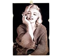KUSTOM ART Cuadro cuadro de estilo vintage de la serie de actores Hollywood Marilyn Monroe, impresión sobre madera, 18 x 25 cm. Decoración para esteticistas, salones de belleza y peluquerías