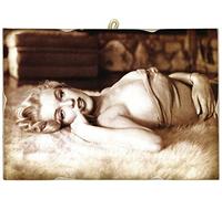 KUSTOM ART Cuadro cuadro de estilo vintage de la serie de actores Hollywood Marilyn Monroe, impresión sobre madera, 25 x 18 cm. Decoración para esteticistas, salones de belleza y peluquerías