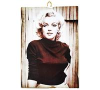KUSTOM ART Cuadro cuadro de estilo vintage Marilyn Monroe de colección, impresión sobre madera