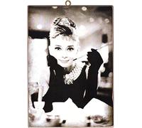 KUSTOM ART Cuadro de estilo vintage Audrey Hepburn en la película de desayuno de Tiffany, impresión sobre madera, 10 x 15 cm