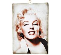 KUSTOM ART Cuadro de estilo vintage Marilyn Monroe de colección, impresión sobre madera