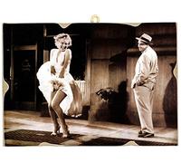 KUSTOM ART Cuadro de estilo vintage serie Actores Hollywood Marilyn Monroe Impresión sobre madera 18 x 25 cm. Decoración de esteticistas, salón de belleza, peluquerías