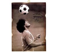 KUSTOM ART Cuadro de la Serie Grandes Campeones Deportivos Diego Armando Impresión Láser sobre Madera MDF 15x10 cm