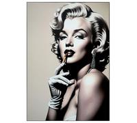 KUSTOM ART Cuadro de mesa o pared Serie Actores Famosos de Hollywood Marilyn Monroe Impresión sobre madera 30 x 21 cm.