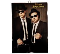 KUSTOM ART Cuadro de pared contorneado de la serie Actores Celebres Dan Aykroyd John Belushi Blues Brothers Impresión sobre madera 25 x 18 cm