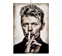 KUSTOM ART Cuadro de pared moldeado de la serie Cantanti Celebri David Bowie Silencio, impresión sobre madera, 25 x 18 cm