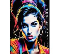 KUSTOM ART Cuadro de pared o de mesa Serie Cantanti Celebri Amy Winehouse, ilustración colorida, impresión artística sobre madera, 30 x 21 cm