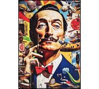 KUSTOM ART Cuadro de pared o de mesa, Serie Pop Art Ilustración Salvador Dalí, impresión artística sobre madera, 30 x 21 cm