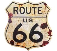 KUSTOM ART Cuadro Serie Route 66, estilo vintage, de colección, impresión contorneada sobre madera, 24 x 22 cm.