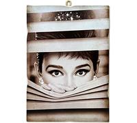 KUSTOM ART CUBA Cuadro Vintage Audrey Hepburn de la película Desayuno en Tiffany 1962, impresión sobre madera, 10 x 15 cm
