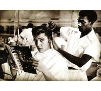 KUSTOM ART Imán (imán) Serie Actores Celebri Elvis Presely Vintage Impresión sobre madera 10 x 6 cm