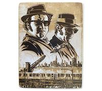Kustom Art - Imán (imán) Serie Attori Famosi Blues Brothers estilo vintage para frigorífico/garaje/bar impresión sobre madera 10 x 6 cm