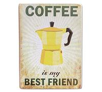 Kustom Art - Imán (imán) Serie Coffee (My Best Friends) Vintage para frigorífico/garaje/bar, impresión sobre madera 10 x 6 cm