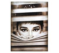 KUSTOM ART Póster de pared Serie Actores Famosos Hollywood Audrey Hepburn sin marco. Impresión artística sobre papel de patinata 40 x 30 cm