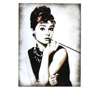 KUSTOM ART Póster de pared Serie Actores Famosos Hollywood Audrey Hepburn sin marco. Impresión artística sobre papel de patinata 40 x 30 cm