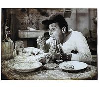 KUSTOM ART Póster de pared Serie Actores Italianos Famosi Alberto Sordi de la película un americano en Roma. Impresión artística sobre papel patinado 40 x 30 cm