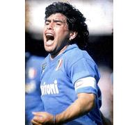 KUSTOM ART Póster de pared Serie Grandes Campeones Deportivos Diego Armando sin marco. Impresión artística sobre papel patinado 40 x 30 cm