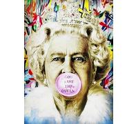 KUSTOM ART Póster decorativo de pared Reina Isabel Reina Elizabeth Queen con Chewin-Gum versión Street Art Impresión artística sobre papel de patinata 40 x 30 cm sin marco