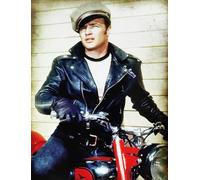 KUSTOM ART Póster decorativo de pared Serie Actores Celebres Marlon Brando con Moto Impresión artística sobre papel Patinata 40 x 30 cm sin marco