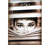 KUSTOM ART Póster decorativo de pared Serie Actores y Atrrices famosos Hollywood Audrey Hepburn Impresión artística sobre papel Patinata 40 x 30 cm sin marco