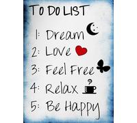 KUSTOM ART Póster decorativo de pared Serie Aforismos y citas La lista de cosas por hacer (LIST TO DO) Impresión artística sobre papel de patinata 40 x 30 cm sin marco