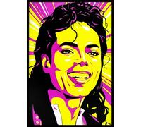 KUSTOM ART Póster decorativo de pared Serie Cantantes Celebres Versión Pop Art Michael Jackson Impresión artística sobre papel Patinata 40 x 30 cm sin marco